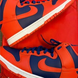 Nike Dunk High Knicks - Orange and Navy Low-Top Sneakers